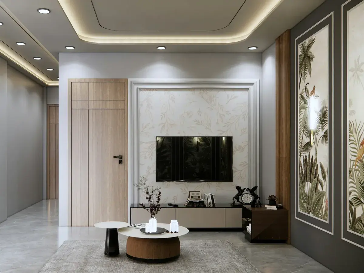 Gypsum false ceiling with concealed cove lighting installed by Nestora Interiors in Hyderabad Gypsum false ceiling with concealed cove lighting installed by Nestora Interiors in Hyderabad